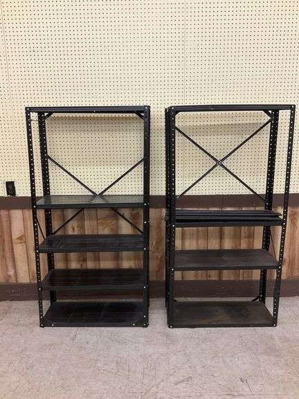 Industrial Black Metal Shelving Units image