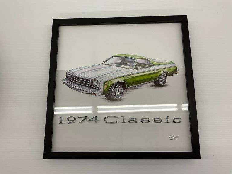 1974 Classic Car Framed Art Print by Shannon Watts image