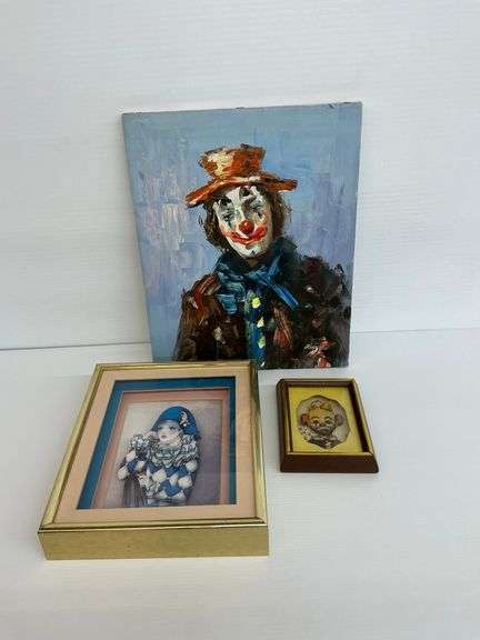 Clown Themed Framed and Unframed Art Collection image