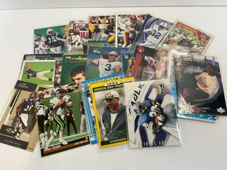 Collection of Assorted Football Trading Cards Featuring Hall of Famers image