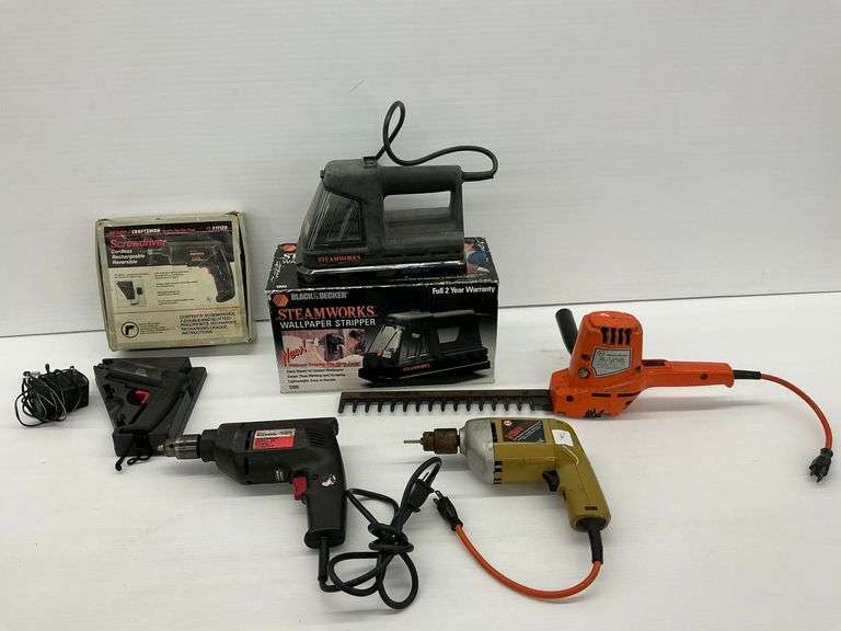 Power Tools: Drills, Hedge Trimmer, and Wallpaper Stripper...all work image