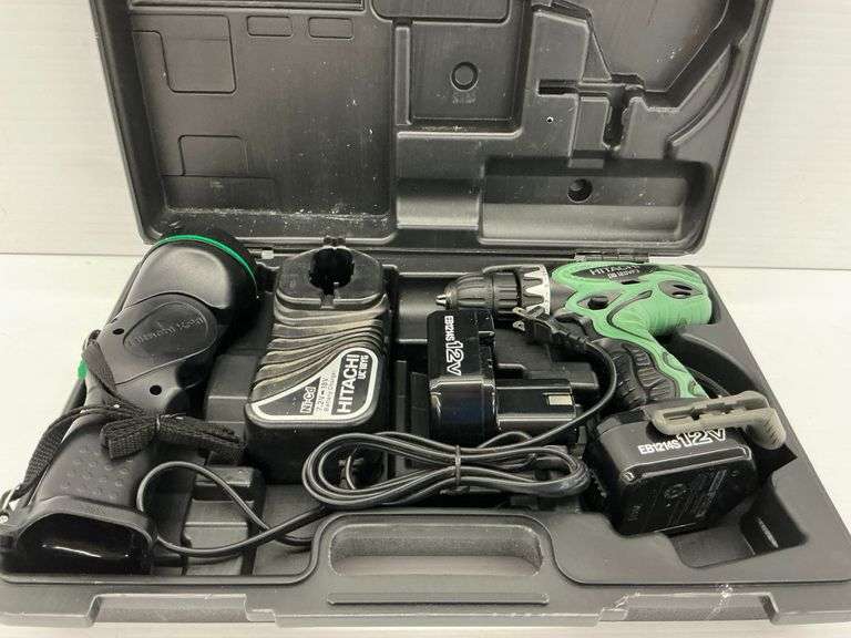 Hitachi DS 12DVF3 12V Cordless Driver Drill with Case, Charger, and Accessories image