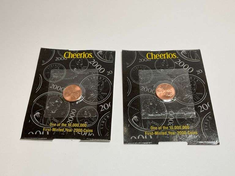 Two Cheerios First-Minted Year 2000 Coins with Certificates image