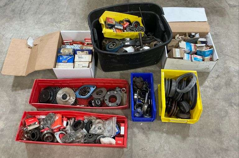Assorted Lot of Bearings, Bushings, and Industrial Parts image