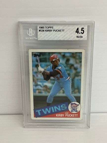 1985 Topps Kirby Puckett #536 Baseball Card - Beckett Graded image