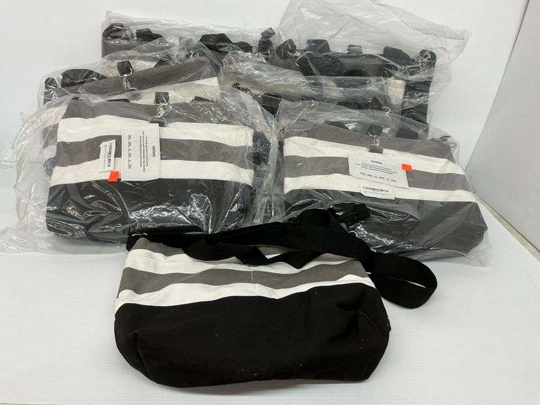 Seven New d.o.t. Striped Diaper Tote Bags with Shoulder Straps image