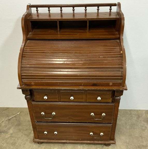 Roll Top Desk with Drawers image
