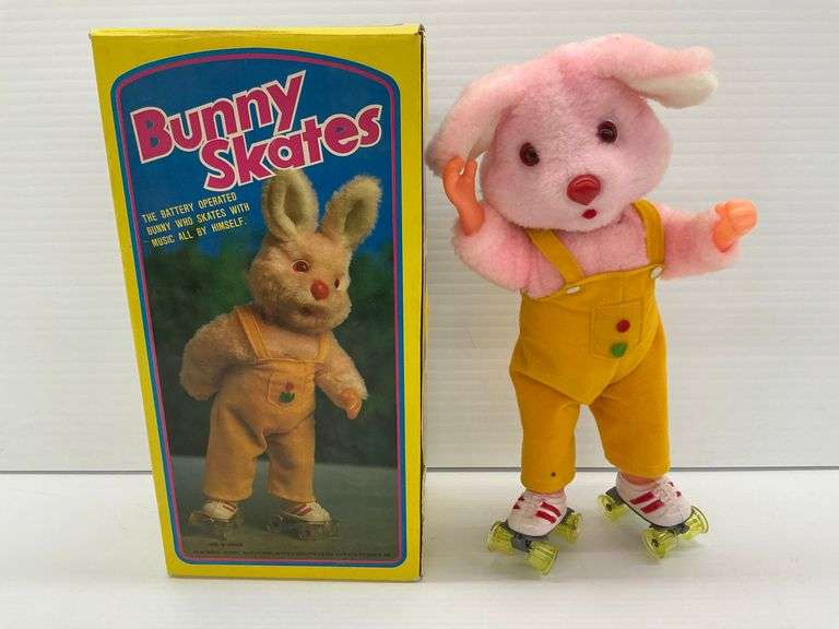 Vintage Bunny Skates Battery Operated Toy with Original Box image