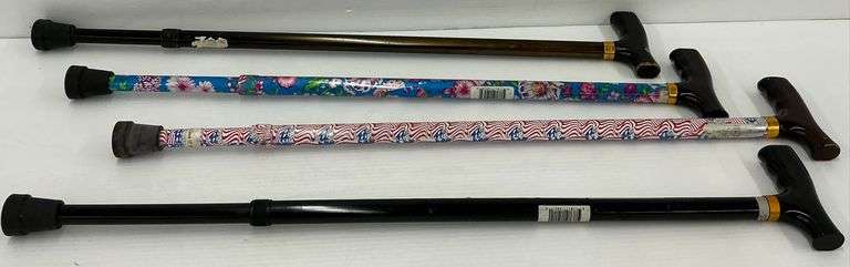 Four Decorative Walking Canes image