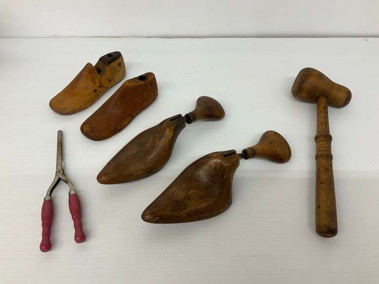 Wooden Shoe Forms, Stretchers, Mallet and Other Items image
