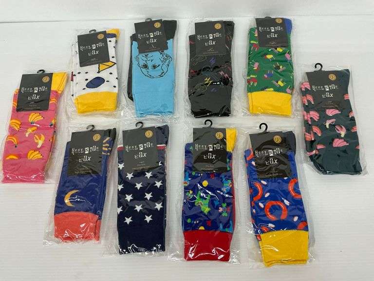 Ten New Pairs of Heel N Toe Sox - Assorted Designs image