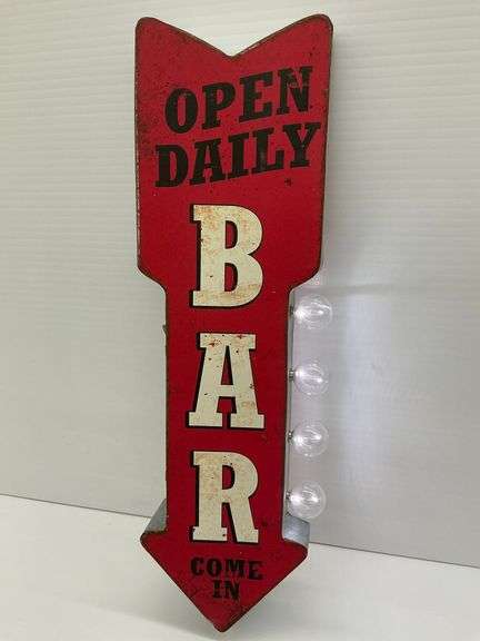 Illuminated 'Bar' Arrow Sign, works image