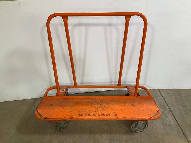 Heavy Duty Orange Platform Cart - S.W. Anson Const. Co. image