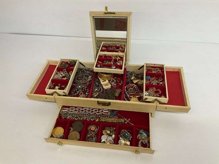Jewelry Collection in Wooden Jewelry Box image