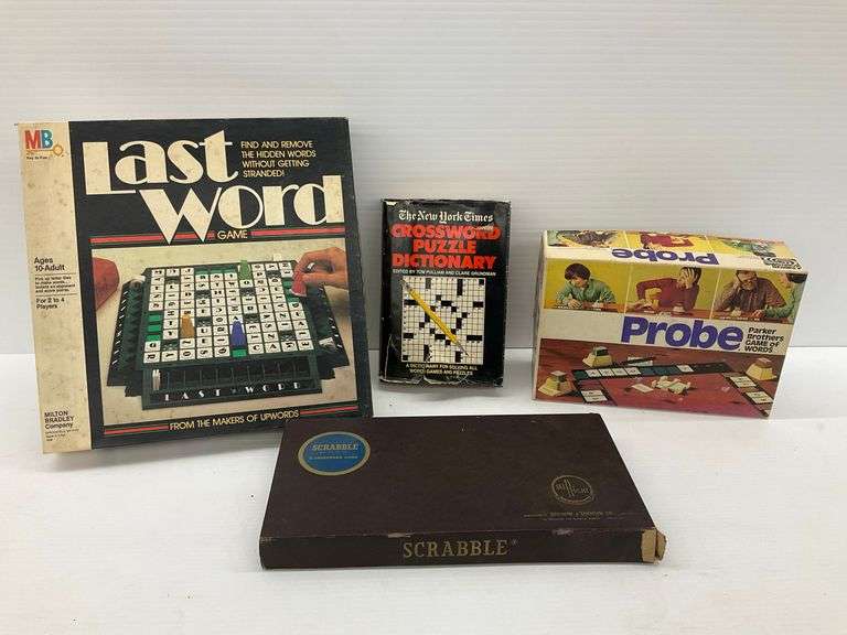 Scrabble (1948) Last Word (1985) Probe (1974) and Crossword Puzzle Dictionary image