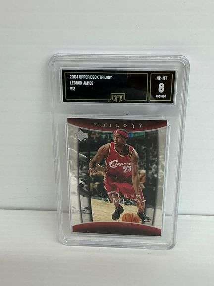 LeBron James 2004 Upper Deck Trilogy GMA Graded Trading Card image