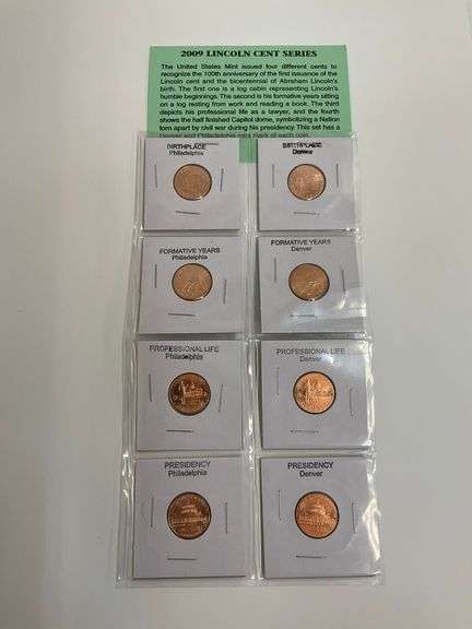 2009 Lincoln Cent Series, Eight Coins Total image