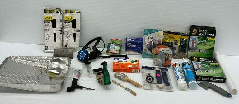 Home Improvement Lot - Paint, Tools, Window Kits, and Other Items image