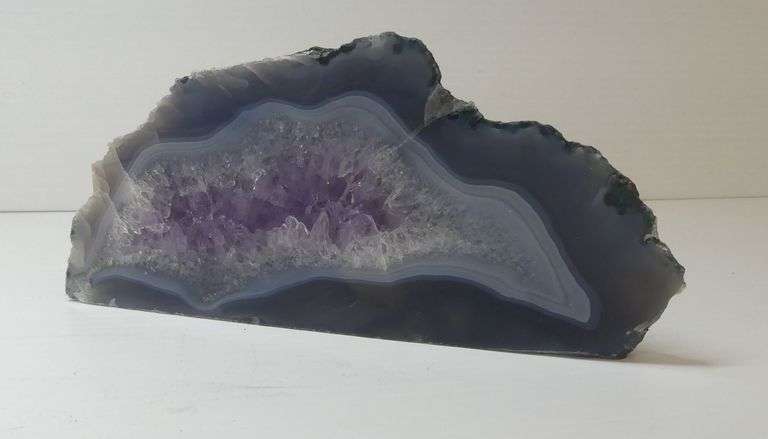 Amethyst Geode Slice Display Piece image