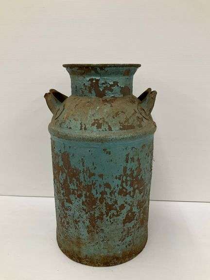 Rustic Metal Milk Can with Handles image