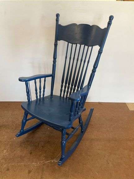 Blue Painted Rocking Chair image