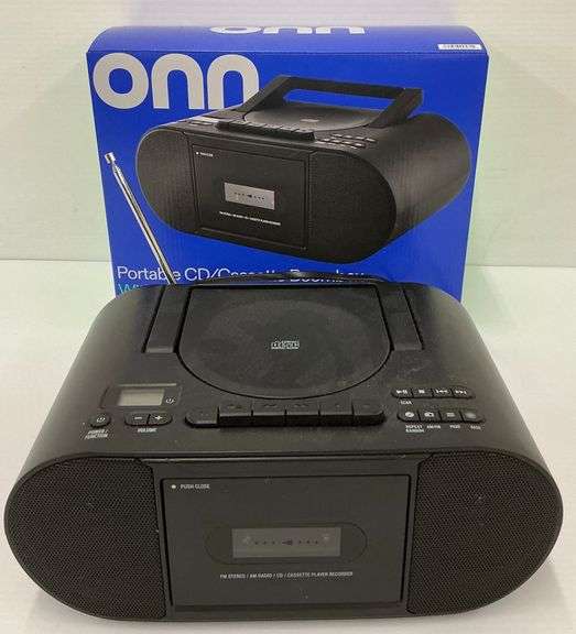 Onn Portable CD/Cassette Boombox with Bluetooth, works image