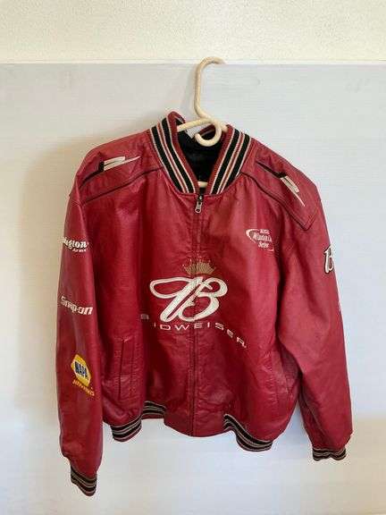 Dale Earnhardt Jr. #8 Budweiser NASCAR Racing Leather Jacket image