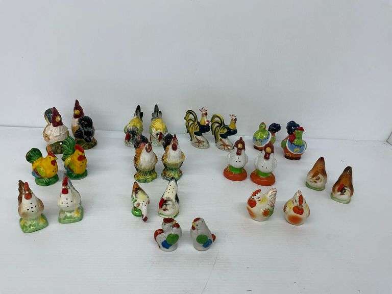 Group of Chicken Ceramic Salt and Pepper Shakers image