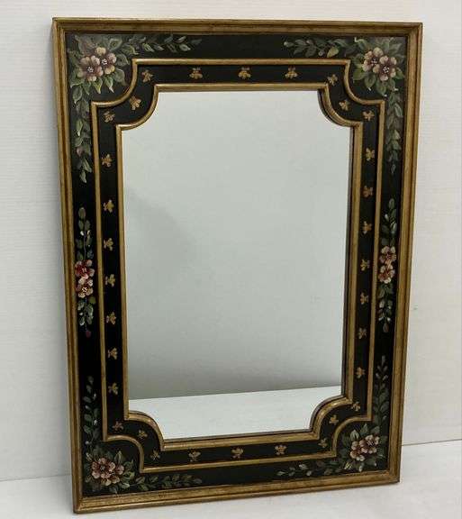 Decorative Wall Mirror with Floral Design image