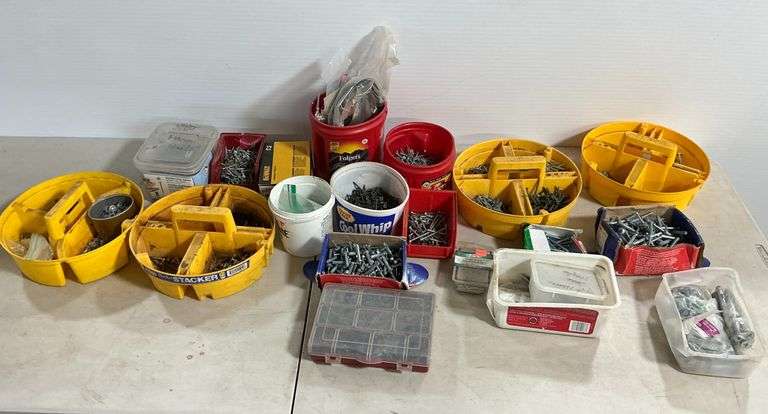 Mixed Lot of Fasteners: Screws, Nails, Rivets, and More image