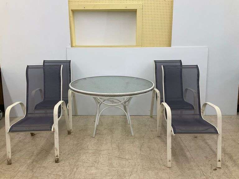 Outdoor Patio Set - Table and Four Chairs..see photos image