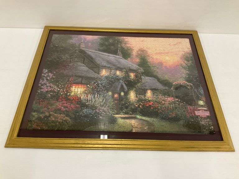 Framed Thomas Kinkade Puzzle image