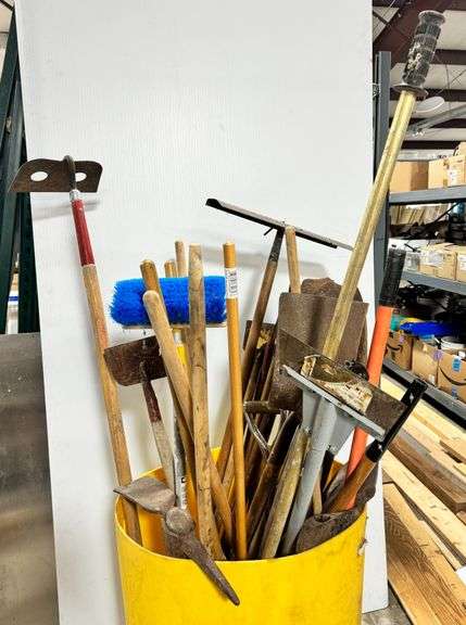 Assorted Collection of Garden Tools - Shovels, Hoes, Rakes and More image
