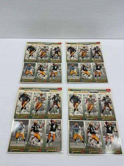 1993 McDonald's Green Bay Packers Gameday Cards Sheets image