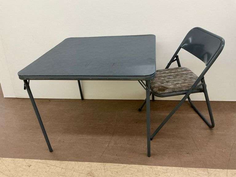 Samsonite Folding Card Table and Chair image