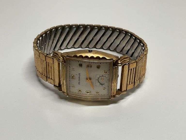 Vintage Benrus Gold Filled Case Watch with Stainless Steel Back image