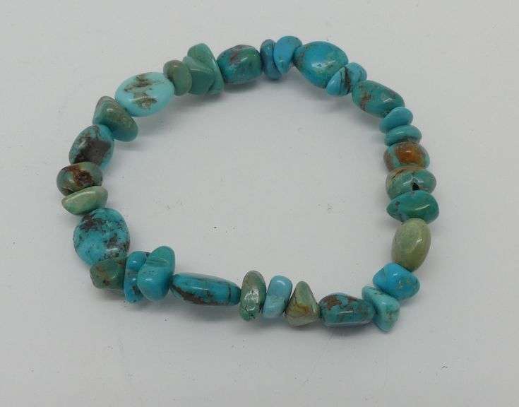 Turquoise Nugget Stretch Bracelet image