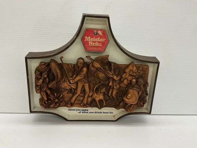 Meister Brau Beer Advertising Wall Hanging Display image