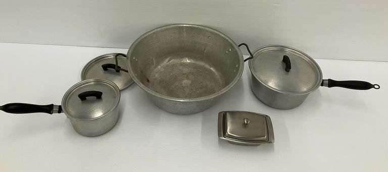 Vintage Aluminum Cookware - Pots, Pans, and Covered Dish image