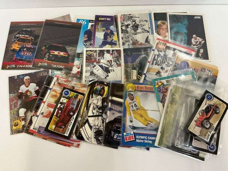 Assorted Sports & Racing Cards - Hockey, Auto Racing, and More image