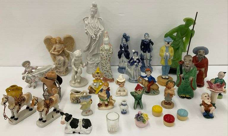 Ceramic and Porcelain Figurines, Celluloid Salt & Pepper Shakers and More image
