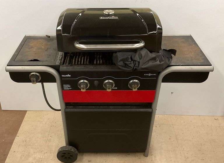 Char-Broil Gas/Charcoal Grill with Cover and Propane Tank image
