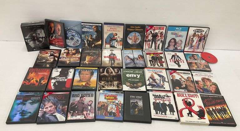 Assorted Lot of Movie DVDs Including The X-Files, Adam Sandler Films, and Others image