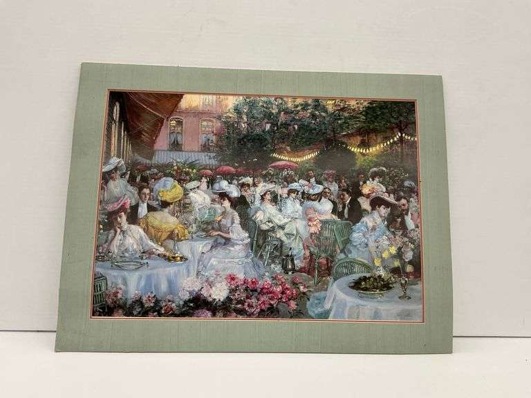 "Le Diner a L'Hotel Ritz, Paris, 1904" Print of Original Painting by Pierre-Georges Jeanniot image