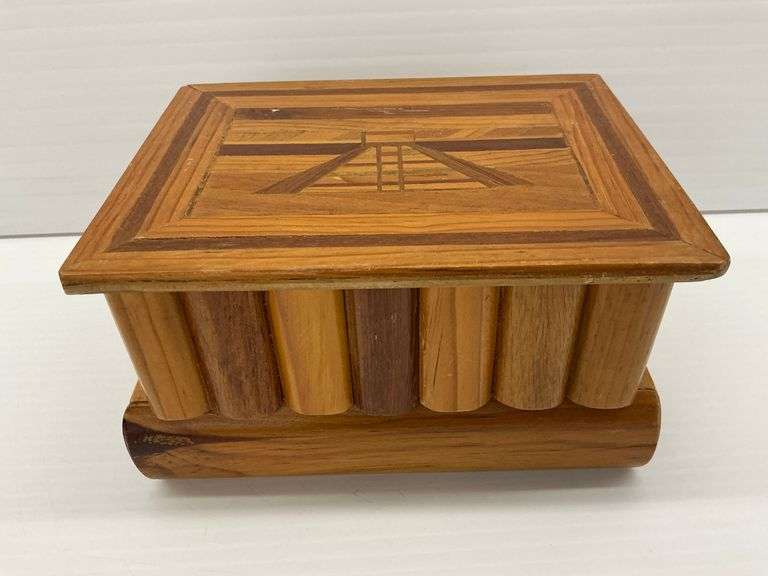 Inlaid Wooden Puzzle Box image