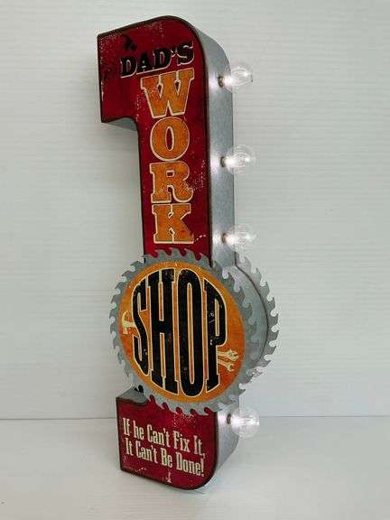 Dad's Work Shop Marquee LED Light Up Sign image