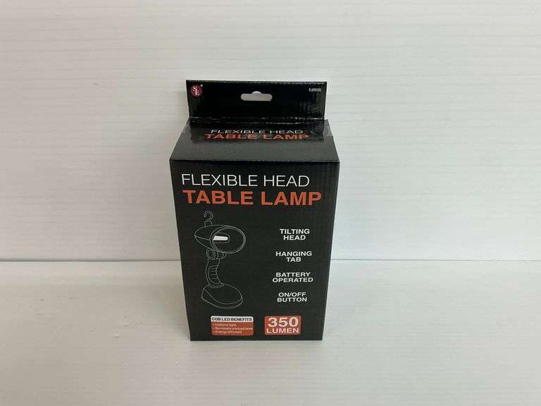New Flexible Head Table Lamp - Tilting, Hanging, Battery Operated 350 Lumen image