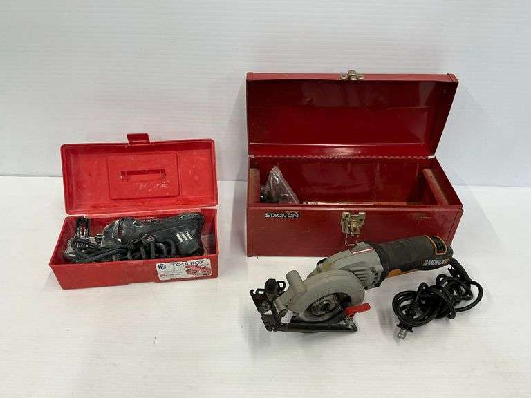 Power Tools: Worx Circular Saw and RotoZip in Tool Boxes...both work image