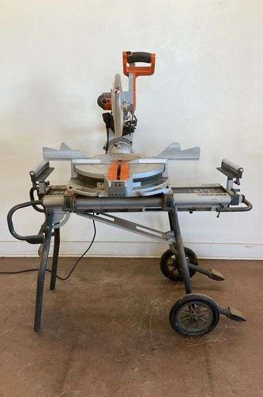Ridgid MS1290LZ 12-inch Compound Miter Saw with Stand, works image