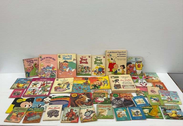 Lot of Vintage Children's Books, Rand McNally, Golden Press, Sesame Street image
